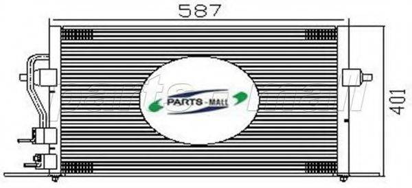 Конденсатор, кондиціонер PARTS-MALL PXNC2-016