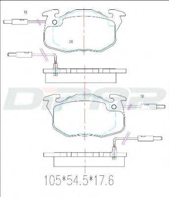 DITAS DFB1154 Комплект тормозных колодок, дисковый тормоз