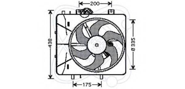 Вентилятор, охолодження двигуна ELECTRO AUTO 32VC002