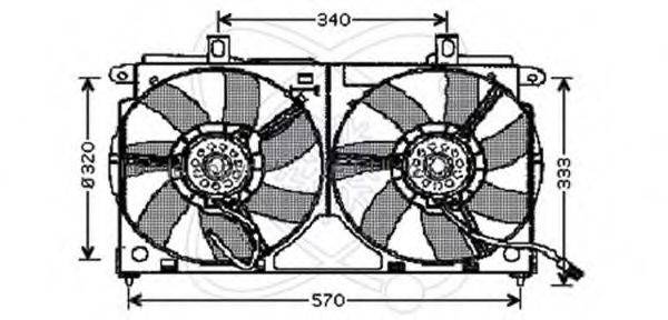 Вентилятор, охолодження двигуна ELECTRO AUTO 32VC008