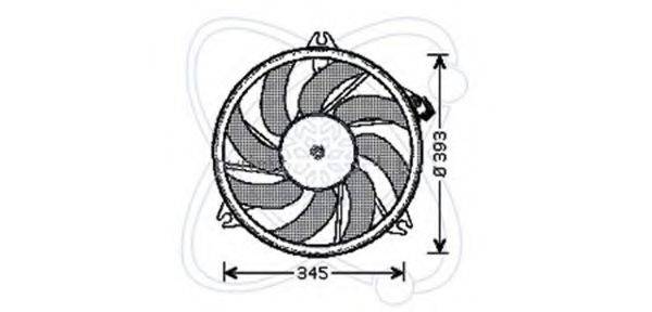 Вентилятор, охолодження двигуна ELECTRO AUTO 32VC017