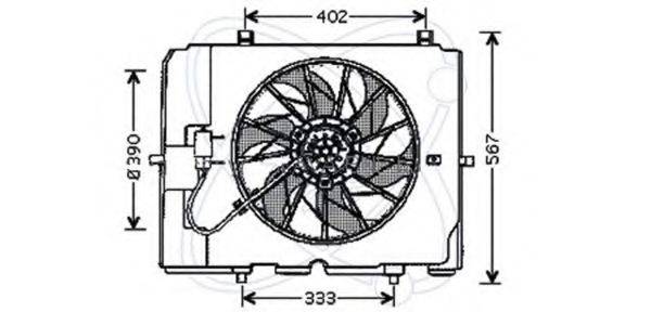 Вентилятор, охолодження двигуна ELECTRO AUTO 32VM007