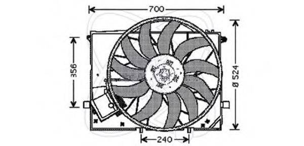 Вентилятор, охолодження двигуна ELECTRO AUTO 32VM015