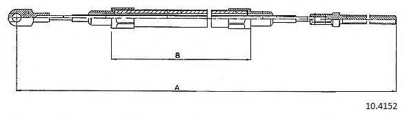 CABOR 104152 Трос, стояночная тормозная система