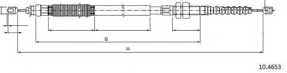 Трос, стояночная тормозная система CABOR 10.4653