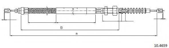 Трос, стояночная тормозная система CABOR 10.4659