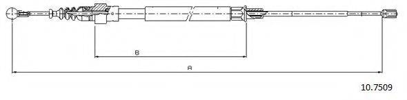 Трос, стоянкова гальмівна система CABOR 10.7509