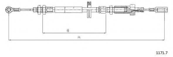 CABOR 11717 Трос, стояночная тормозная система