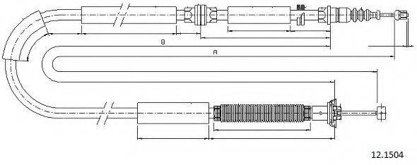 CABOR 121504 Трос, стояночная тормозная система