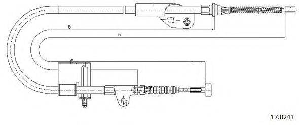 Трос, стояночная тормозная система CABOR 17.0241