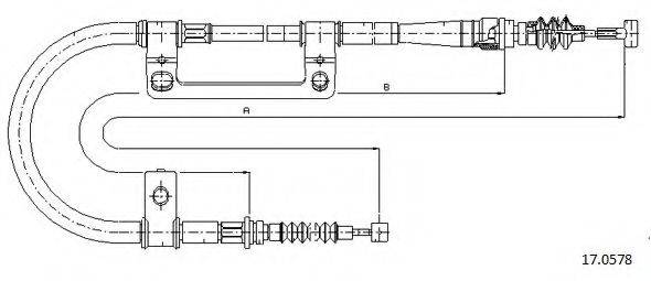 Трос, стояночная тормозная система CABOR 17.0578