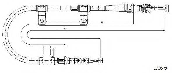 CABOR 170579 Трос, стояночная тормозная система