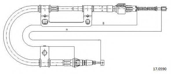 Трос, стояночная тормозная система CABOR 17.0590