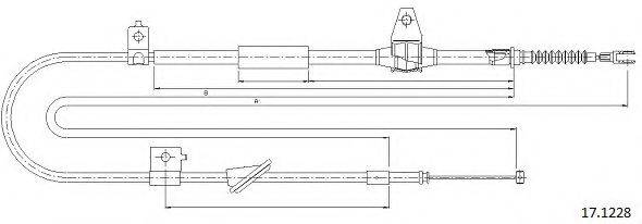 CABOR 171228 Трос, стоянкова гальмівна система