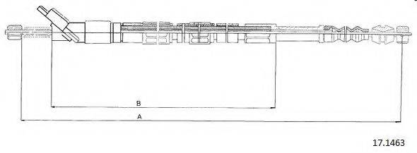 Трос, стоянкова гальмівна система CABOR 17.1463