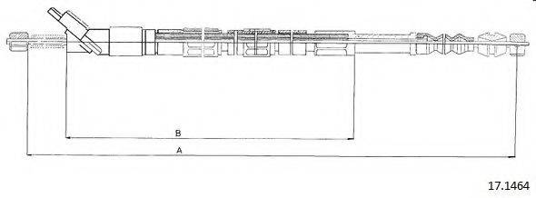Трос, стоянкова гальмівна система CABOR 17.1464