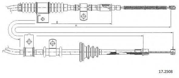 Трос, стояночная тормозная система CABOR 17.2508
