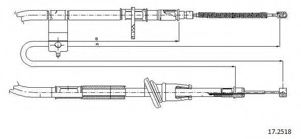 CABOR 172518 Трос, стоянкова гальмівна система