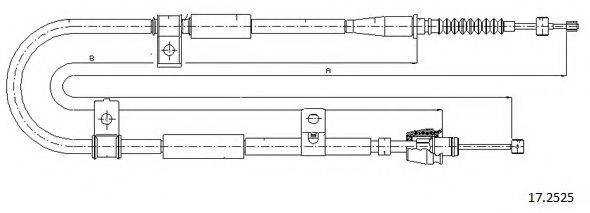 CABOR 172525 Трос, стоянкова гальмівна система