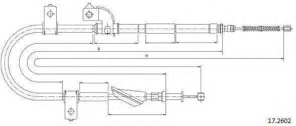 CABOR 172602 Трос, стоянкова гальмівна система