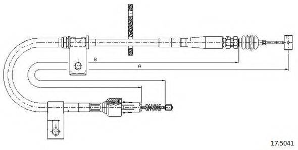 CABOR 175041 Трос, стояночная тормозная система