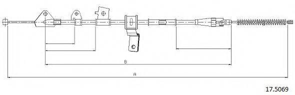 CABOR 175069 Трос, стоянкова гальмівна система