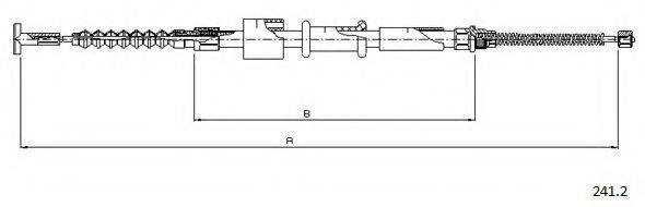 Трос, стояночная тормозная система CABOR 241.2