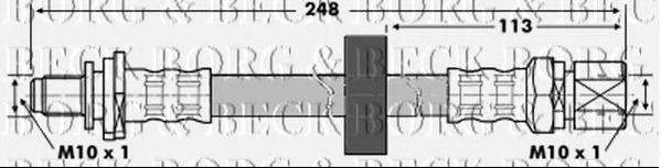 Тормозной шланг BORG & BECK BBH6844