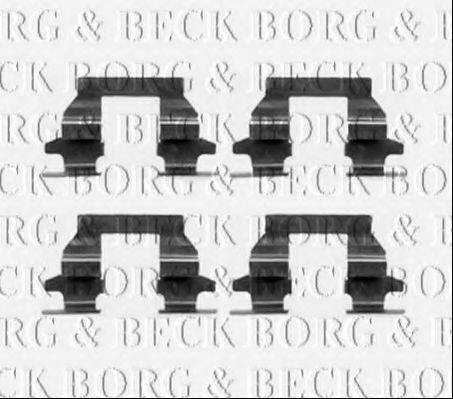 Комплектующие, колодки дискового тормоза BORG & BECK BBK1242