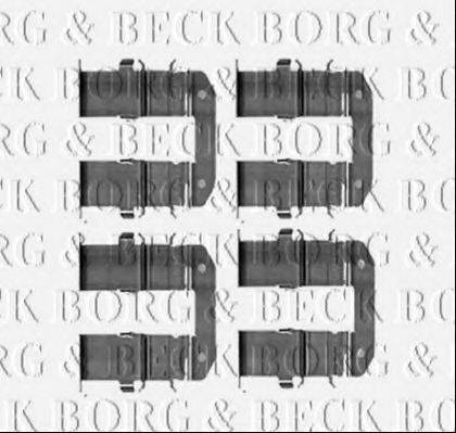 Комплектуючі, колодки дискового гальма BORG & BECK BBK1251