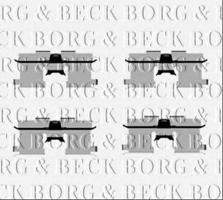 Комплектующие, колодки дискового тормоза BORG & BECK BBK1314