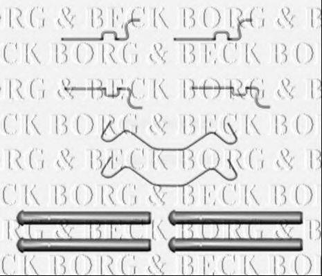 Комплектующие, колодки дискового тормоза BORG & BECK BBK1332