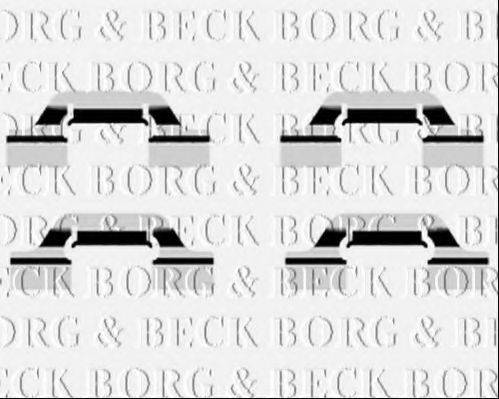 Комплектующие, колодки дискового тормоза BORG & BECK BBK1336