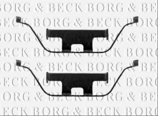 Комплектуючі, колодки дискового гальма BORG & BECK BBK1343