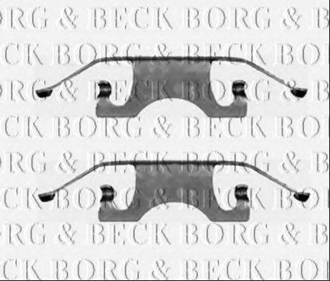 Комплектуючі, колодки дискового гальма BORG & BECK BBK1374