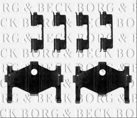 Комплектуючі, колодки дискового гальма BORG & BECK BBK1422