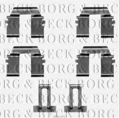 Комплектуючі, колодки дискового гальма BORG & BECK BBK1476