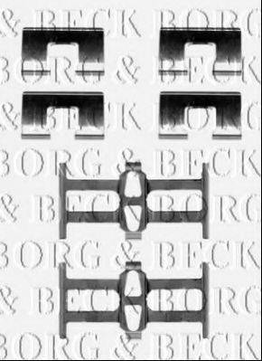 Комплектуючі, колодки дискового гальма BORG & BECK BBK1490
