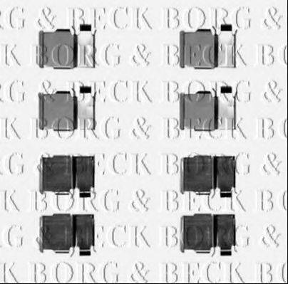 Комплектующие, колодки дискового тормоза BORG & BECK BBK1497