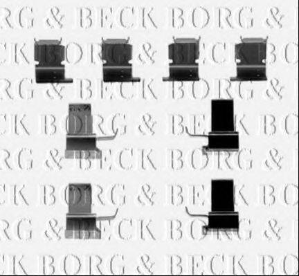 Комплектующие, колодки дискового тормоза BORG & BECK BBK1499