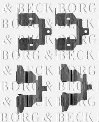 Комплектующие, колодки дискового тормоза BORG & BECK BBK1542