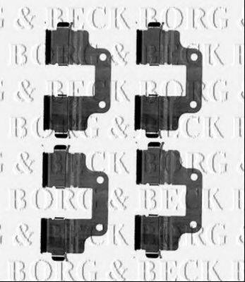 Комплектующие, колодки дискового тормоза BORG & BECK BBK1543