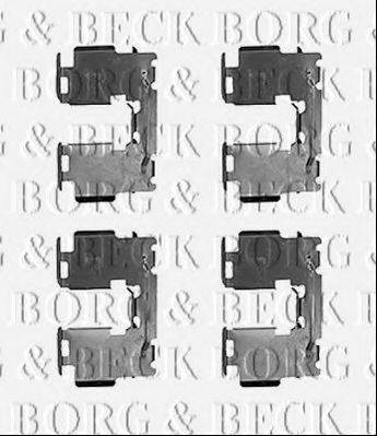 Комплектуючі, колодки дискового гальма BORG & BECK BBK1546