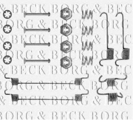 Комплектующие, колодки дискового тормоза BORG & BECK BBK6077