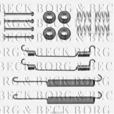 Комплектующие, колодки дискового тормоза BORG & BECK BBK6134