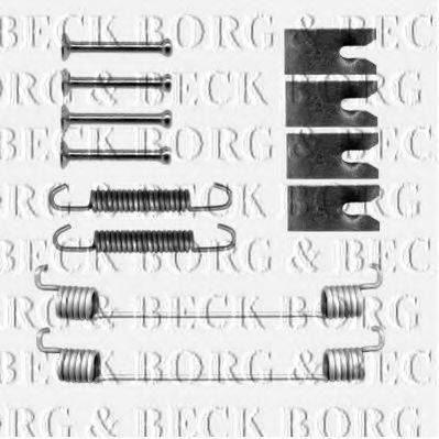 Комплектуючі, колодки дискового гальма BORG & BECK BBK6174