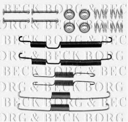Комплектующие, колодки дискового тормоза BORG & BECK BBK6266