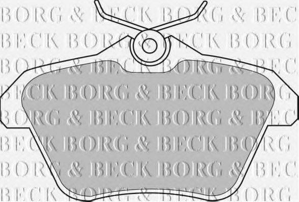 Комплект гальмівних колодок, дискове гальмо BORG & BECK BBP1699
