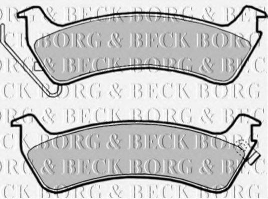 Комплект гальмівних колодок, дискове гальмо BORG & BECK BBP1809