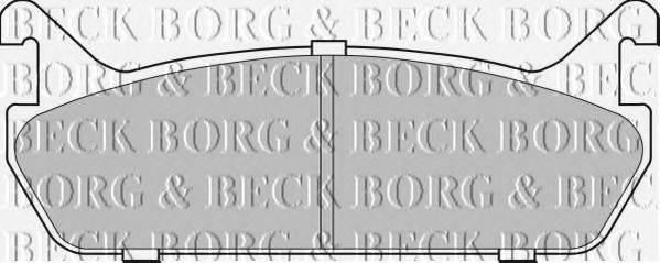 Комплект гальмівних колодок, дискове гальмо BORG & BECK BBP1828